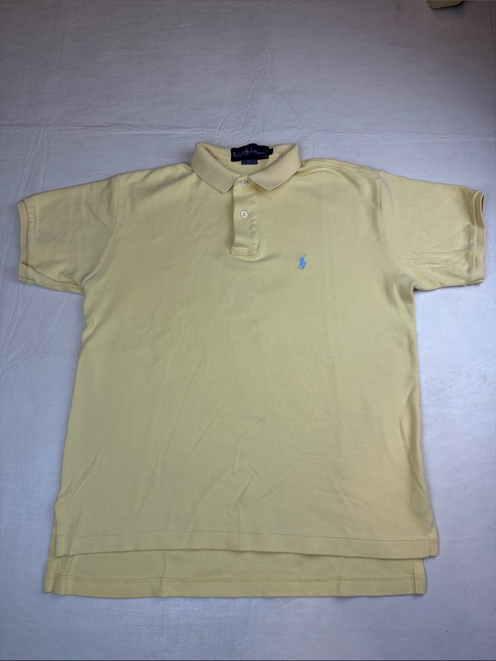 Ralph Lauren Men’s Short-Sleeve Polo Pale Yellow Size M